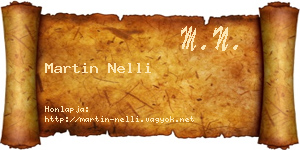 Martin Nelli névjegykártya
